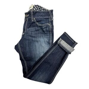 Ariat REAL Denim Skinny Jeans Women's Size 31 Dark Wash Western Cowgirl Stretch